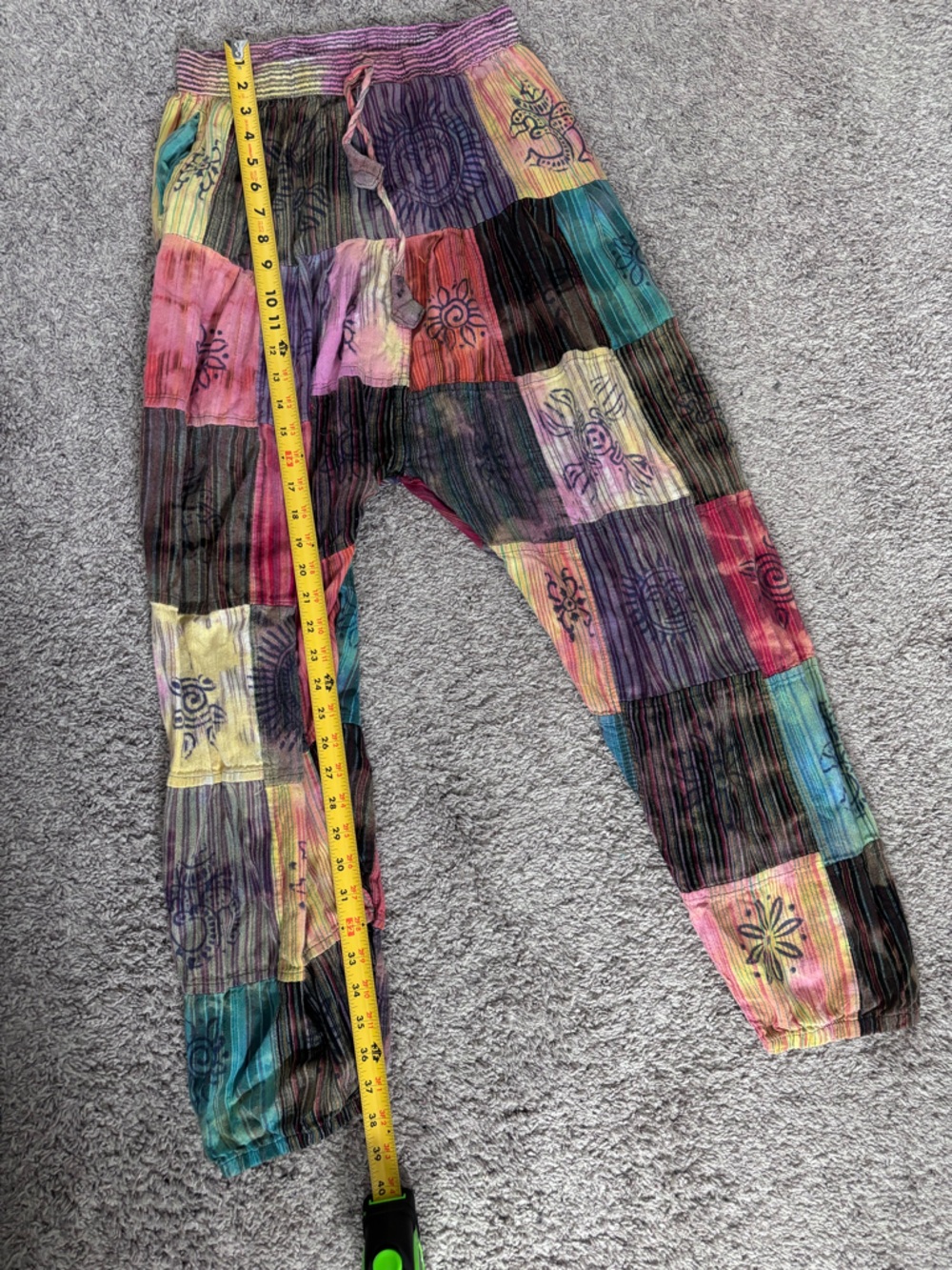 Rising International Patchwork Festival Pants Size Med - Picture 7 of 8